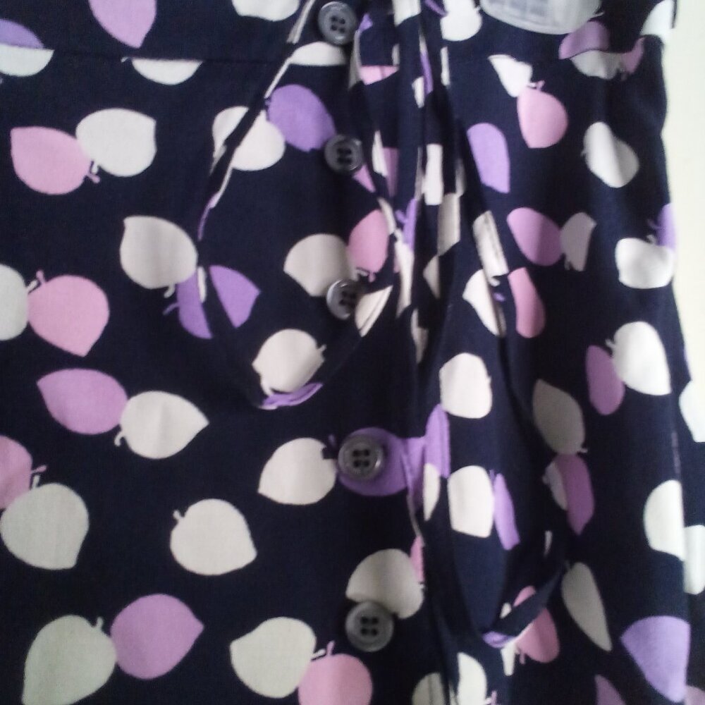 Talbots Skirt Women 16P 16 Petite Wrap Look Side Zip Pattern Blue Pink Purple - Picture 8 of 15